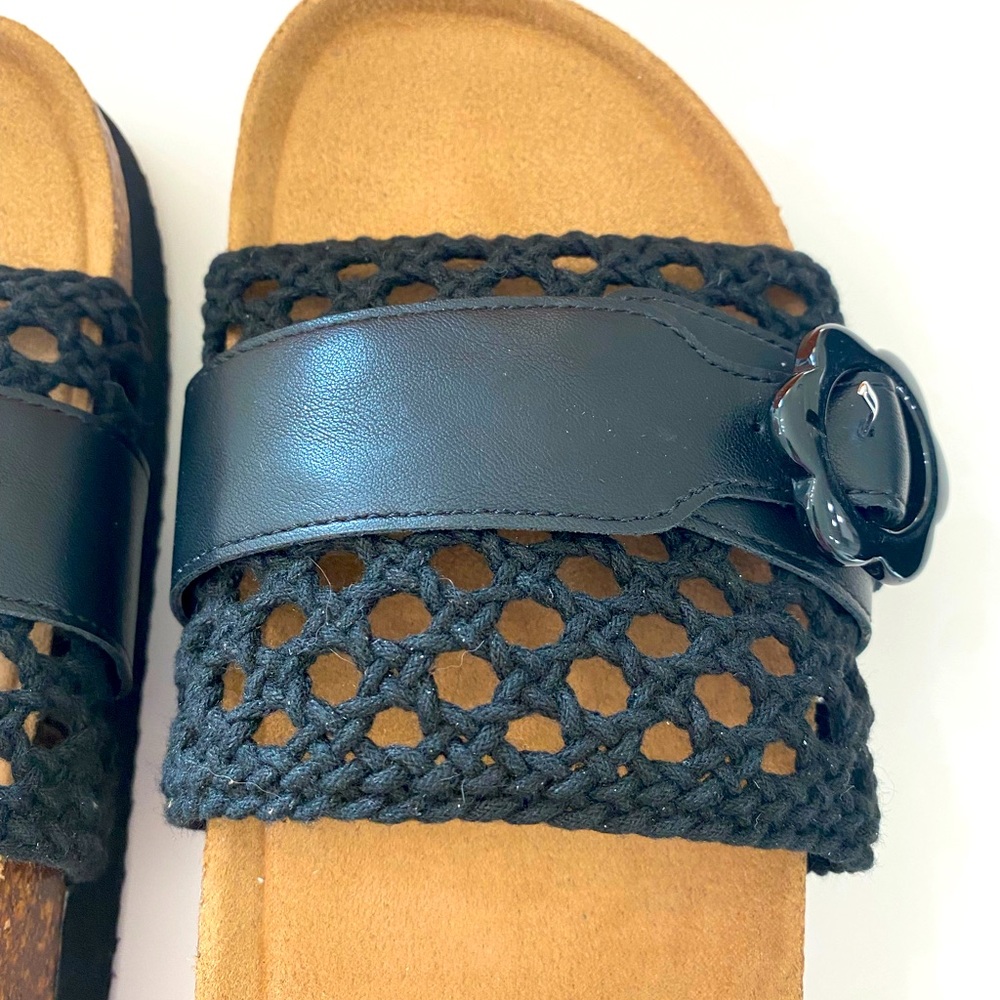 Women’s Rocket Dog Black Corded Buckle Slip-on Slide Platform Sandals Shoes 7-10 - Picture 3 of 10